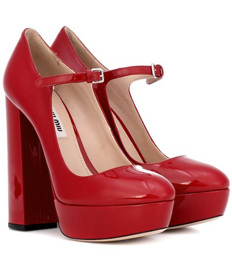 miu miu mary jane pumps|More.